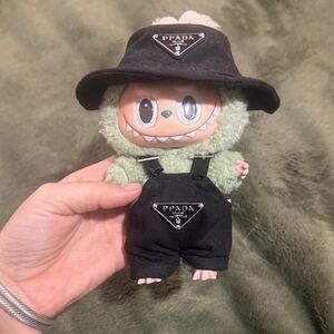 Green labubu plush toy